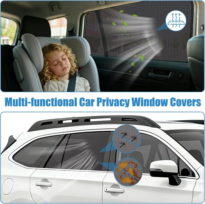 KOCZIL Car Window Shades for 2021-2024 Outback - Rear Side Window Sun Shade for Baby, Breathable Mesh Car Privacy Window Covers, UV Protection & Heat Insulation for Road Trips, Napping, Camping - Image 5